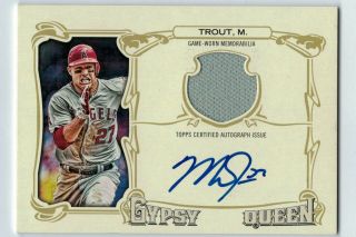 Mike Trout 2014 Topps Gypsy Queen Auto Relic /25 Angels Rare