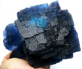 2.  5LB WOW Rare Large Particles Blue Fluorite Crystal Mineral Specimen/China 10