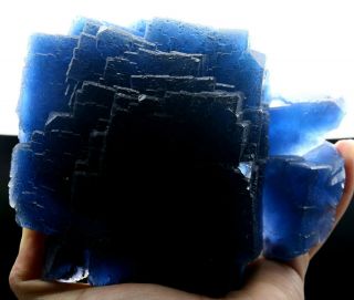 2.  5LB WOW Rare Large Particles Blue Fluorite Crystal Mineral Specimen/China 12