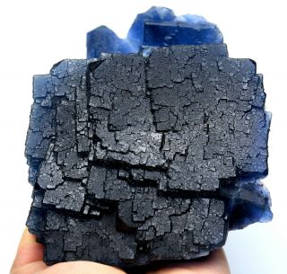 2.  5LB WOW Rare Large Particles Blue Fluorite Crystal Mineral Specimen/China 3