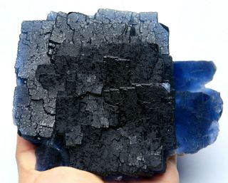 2.  5LB WOW Rare Large Particles Blue Fluorite Crystal Mineral Specimen/China 8