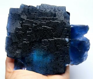 2.  5LB WOW Rare Large Particles Blue Fluorite Crystal Mineral Specimen/China 9