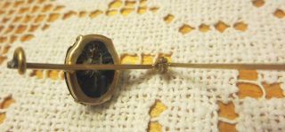 Antique 1920s Flapper Era Real Scarab Prong Set Pin Art Deco Beetle Jewelry 4