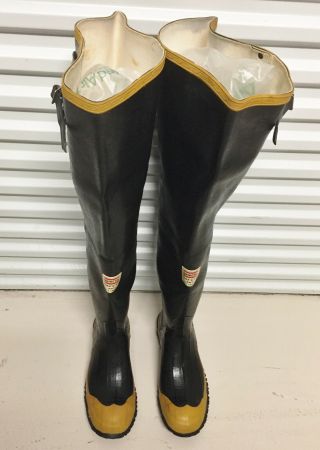 Rare Vintage Usa Made Uniroyal Rubber Hip Waders Boots Us9 Uk8 Eu42 Watstiefel