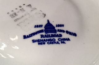 Vintage Rare B & O Railroad Shenango China Cup and Saucer 1827 - 1927 Beauty 7