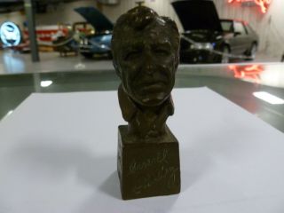 Vintage Carroll Shelby Bronze Statue By J.  Paul Nesse