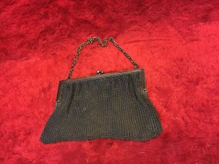 Antique Mesh Purse Victorian Chain Link Hand Bag Art Nouveau Chain Mail Purse 6