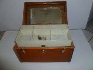 Vintage Samsonite Travel Train Makeup Case SHWAYDER BROS Luggage With Key 6