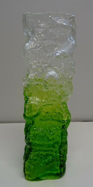 Vintage Whitefriars ? Art Glass Vase Green Geoffrey Baxter Design ?