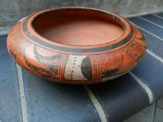 Outstanding Red Clay Antique Hopi Sityatki Style Seed Jar Pottery Bowl,  NR 4
