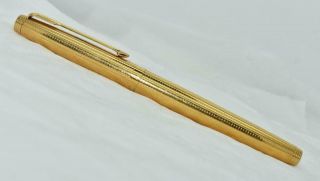 Vintage Parker 75 Insignia Fountain Pen Gold Filled Cap & Barrel 14k Medium Nib