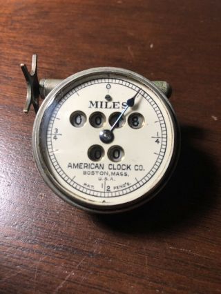 Very Rare American Clock Company Vintage Bicycle Cyclometer 1897 2