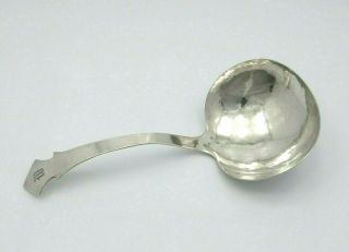 Antique Arts N Crafts Solid Sterling Hand Crafted Hammered Soup Ladle Mono