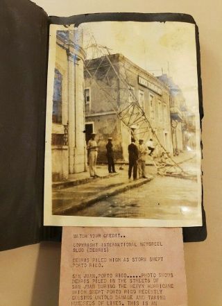 VTG PHOTO SCRAPBOOK / HURRICANE / HURACAN SAN FELIPE / PUERTO RICO 1928 V RARE 4