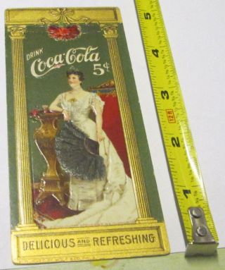 Vintage Coke 1905 Cocoa Cola Advertising Lillian Nordica Paper Die Cut Bookmark