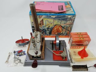 Vintage Wilesco D5 Steam Toy With Fuel And Parts Germany