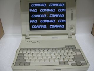 Vintage Compaq Laptop LTE Elite Win3.  1 with power supply and Compaq carry case 7