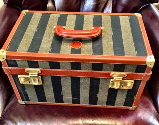 Rare Fendi Train Case Carry On Bag Stripe Hard Sided 90’s