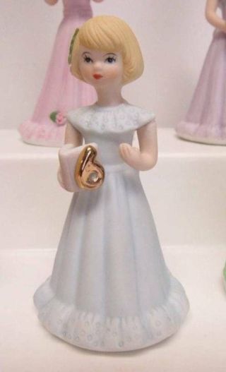 Vintage Enesco Growing Up Porcelain Dolls Figurines Birth 1 2 3 4 5 6 7 9 10 11 8