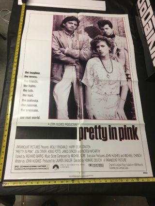 Vintage 1986 Pretty In Pink 1 - Sh Theater Movie Poster Molly Ringwald