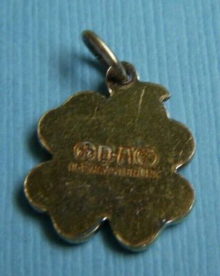 Vintage enamel David Andersen clover vermeil sterling charm 3