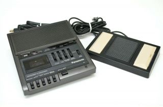 Panasonic Microcassette Transcriber Model Rr930 Foot Control Rp2692 Vtg Japan