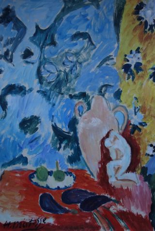 Rare,  Gouache Painting,  Signed Henri Matisse W,  Miro,  Dali Era