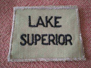 Ww2 Lake Superior Regiment Summer Cloth Slip - On Shoulder Title Badge