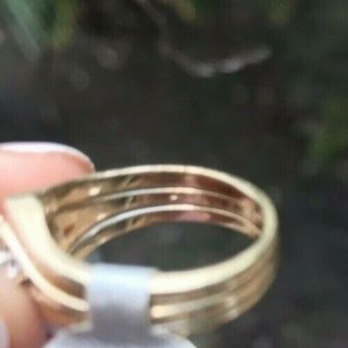Stunning Vintage Estate 14k Matte Gold.  40 Ct Diamond Engagement Ring 7