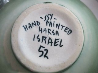 VINTAGE ISRAEL HARSA HAND PAINTED MID CENTURY ART CERAMIC POTTERY VASE 5