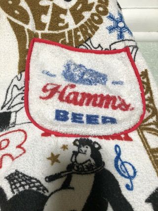 Vintage Hamm ' s Beer Towel Poncho Pair Set Of 2 Terry Cloth 70s Beachwear Swim 5