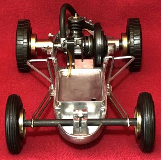 NOS Old Stock Vintage Ohlsson Rice Cox Gas Powered Tether Car Chassis Bad Engine 3