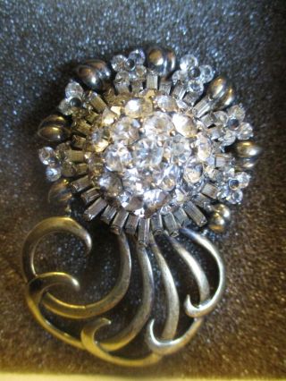 Vintage Stunning Pennino Sterling Silver Pin Brooch Sunburst Flower