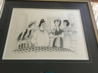 Vintage Lithograph By Al Hirschfeld Honeymooners As Pictured