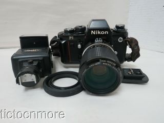 Vintage Nikon F3 Camera W/ Nikon Zoom - Nikkor Lens 43 86mm 1:3.  5 W/ Thyristor