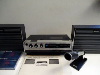 Vintage Sony Stereo Cassette Player Recorder Recording Studio Boombox Portable