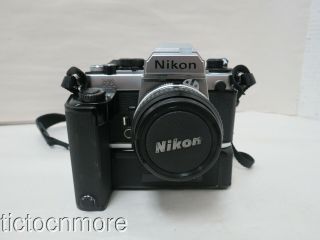 Vintage Nikon Fa Camera No.  5222386 W/ Nikkor Lens 1:2 50mm No.  3795977