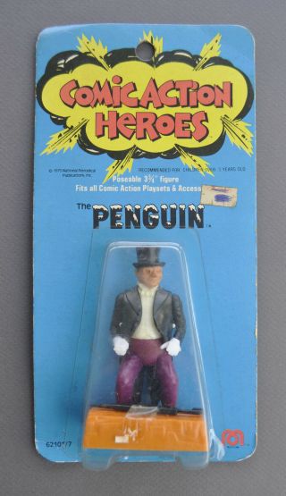 Vintage Mego Comic Action Heroes 1975 Dc Comics 3 3/4 The Penguin Moc Rare