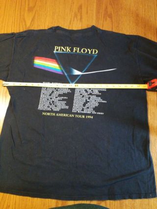 Vintage Pink Floyd Dark Side of the Moon 1994 Tour Shirt 90s Concert Brockum 92 8
