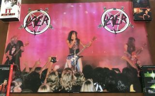 Vintage Slayer Poster 1986 Kerry King Nos Reign In Blood South Of Heaven Rare
