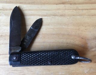 Old Vintage Antique Ww2 Pocket Knife Hm Slater Sheffield Military Rare