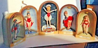 Primadonna Casino Reno,  Nevada Decanter Set - Showgirls - 5 Pc.  Set 1977 - Rare