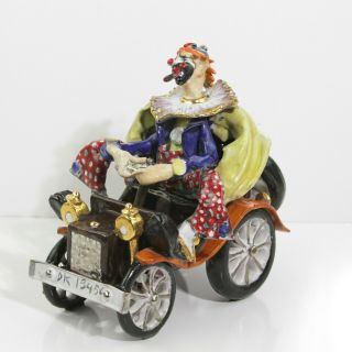 Vintage G.  Danti Italian Porcelain Circus Clown Statue 8 " Artist Signed 504