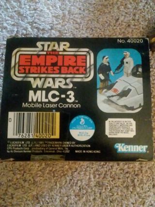Vintage Star Wars The Empire Strikes Back MLC - 3 Mobile Laser Cannon w/Box Unopen 5