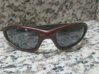 Vintage Oakley 1st Generation Straight Jacket Red Gray Mirrored