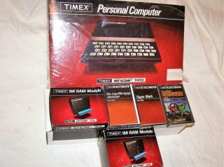 Vintage Timex Sinclair 1000 Personal Computer W/2 - 16k Ram Modules Nos
