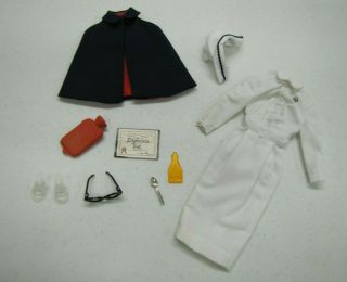 Vintage Barbie Doll Mattel " Registered Nurse " 991 Complete Set 1961 Outfit