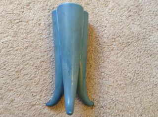 Vintage Rookwood Pottery 350 Matte Blue " 3 - Legged " Vase Unusual