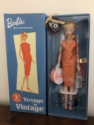 Rare 2009 Voyage In Vintage Convention Barbie Doll 50th Anniversary Nrfb Signed