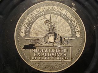 1910 E.  I.  Dupont De Nemours & Co.  Ffg Black Rifle Powder 25 Pound Empty Keg,  Tin